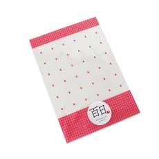 格紋包裝袋 + 百日漢字2貼紙套組, 粉紅色, 300套