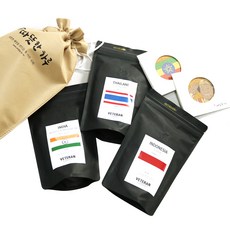 KAGNEW 咖啡豆 F款 240g 3包+圖案杯墊, 無研磨咖啡豆, 720g, 1組