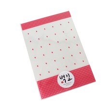 格紋包裝袋 + 百日貼紙 書法2 套組, 粉紅色, 300套