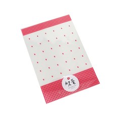 格紋包裝袋 + 週歲貼紙 Calli2款 套組, 粉紅色, 300套