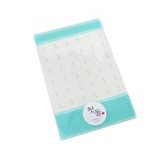 格紋包裝袋 + 週歲貼紙 韓文2款 套組, 薄荷綠, 300套