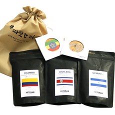 KAGNEW 咖啡豆 C款 240g 3包+杯墊, 無研磨咖啡豆, 720g, 1組