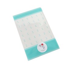 格紋包裝袋 + 百日貼紙 韓文1 套組, 薄荷綠, 300套