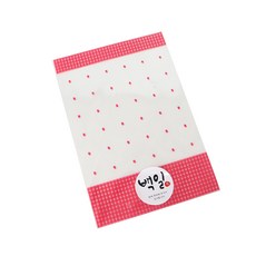 格子包裝袋 + 百日貼紙 手寫字體1 一組, 粉紅色, 300套