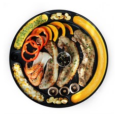 多凹槽設計韓式烤肉烤盤, 直徑41cm, 1個