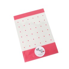 格紋包裝袋 + 百日貼紙 韓文2 套組, 粉紅色, 300套