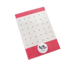 格紋包裝袋 + 週歲貼紙 書法字體1款組合, 粉紅色, 300套