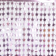 PARTYSHOW 銀箔流蘇窗簾 星星 4入, 玫瑰金