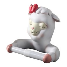 蝴蝶結羊捲筒衛生紙架, 混色, 1個