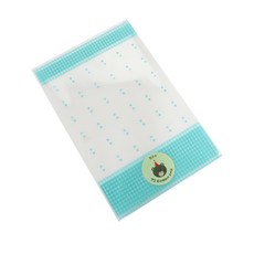 格紋袋 300p + 小熊貼紙 朋友呀 生日快樂 謝謝你 2款 x 150p, 薄荷綠, 1套