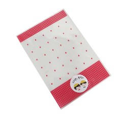 格紋袋 300入 + 黃色帽子貼紙 我們班加油 300入, 粉紅色, 1套