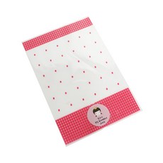 格紋袋 300入 + 皇冠女孩貼紙 2款 x 150入, 粉紅色, 1套