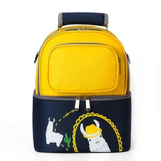 ILOVEHOME 雙色動物多用途保冷袋, 黃色羊駝