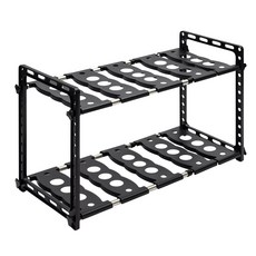 Dadaliving 雙層廚房收納架, 黑色的