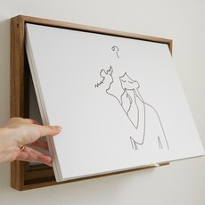 Kate Garden 配電箱遮蓋壁掛畫框 C型 微笑, 木質