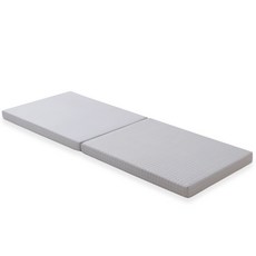 아지오텍스 서포트슬립 2단 접이식 메모리폼 토퍼 매트리스, 라이트그레이, 5cm