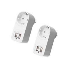 HYUNDAI ELECTRIC 擴充插頭USB孔*2 HUD-1001-A, 10厘米, 2個