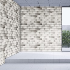 헤어라인 매트타일시트지 MB-783, 화이트그레이, 가로폭 100cm x 3m