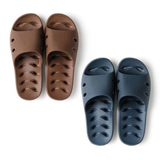 Market Pio 防滑浴室拖鞋 棕色 + 海軍藍, 棕色+海軍藍, 1個