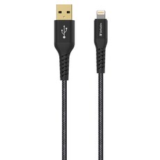 Verbatim 威寶 Lightning 8-pin to USB A 充電線 200cm, 黑色, 1個