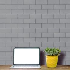 헤어라인 매트타일시트지 MB-784, 실버, 가로폭 100cm x 3m