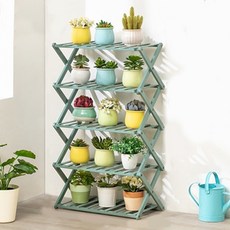 GAPANG 木質折疊多用途種植架 S, 綠色, 5層
