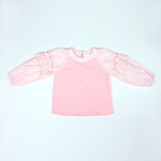 amareillael 女童豐盈荷葉邊袖套頭針織衫