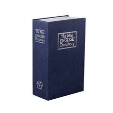 書本造型鑰匙式保險箱 中型, 海軍藍