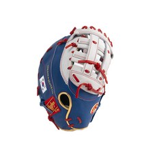 롤링스 1루미트 야구 글러브 우투용 HOH GKWXHFM20XL-RY/W + 키링 + 글러브주머니, 블루 + 화이트(글러브), 랜덤발송(키링), 1개