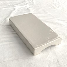 Sapun 陶瓷淘米石雙面盤, 白色