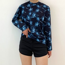 NAYASTYLE 棕櫚樹圖案寬鬆版上衣