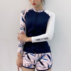 TUBE TREE Naya Style 女式 Point Leaf 拉鍊上衣