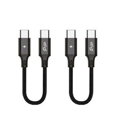 ITS LIFE 金屬PD Type-C短版高速數據線, 黑色, 2個, 14cm