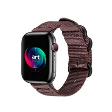 HAMATE Apple Watch 1 2 3 4 5 代通用尼龍編織NATO錶帶 38/40mm, 棕色, 1個