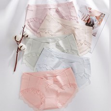 Motherlike 彈力棉柔孕婦低腰內褲組 5色入
