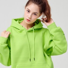 TheMadmoon 男女通用袖子刺繡刷毛寬鬆大尺碼連帽T恤