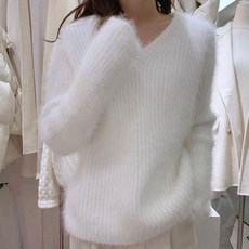 POPLAR NC 女款羅紋V領長袖針織衫