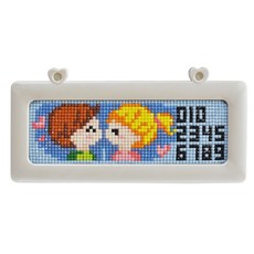 Blingbling 愛心車牌停車牌串珠水鑽鑽石畫DIY套組, 情侶(珍珠), 1個