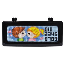 Blingbling 愛心車牌停車牌串珠水鑽鑽石畫DIY套組, 情侶(黑色), 1個