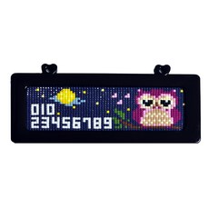 Blingbling 愛心車牌停車牌串珠水鑽鑽石畫DIY套組, 貓頭鷹(黑色), 1個