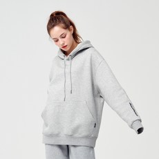 TheMadmoon 袖子刺繡刷毛寬鬆大尺碼連帽衫