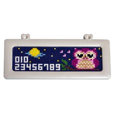 Blingbling 愛心車牌停車牌串珠水鑽鑽石畫DIY套組, 貓頭鷹(珍珠), 1個