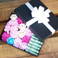 Ozfelt 人造花 皂花 花卉 零用錢盒, 混色, 1個