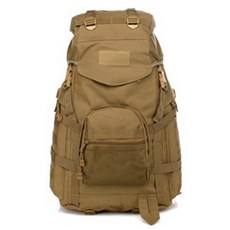 MILITARY STORY 優質大容量登山背包60L+鑰匙圈, 米色（背包）
