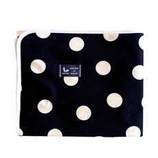 aunt mimi 細纖維毯, 點點款(黑色)