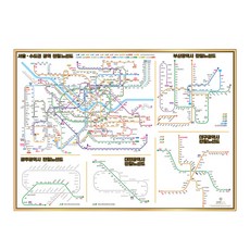 Nowmap 韓國首都圈多國語言地鐵圖4件組, 04.全國火車路線圖-小
