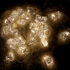 Dawoo NEW LED 冰絲線燈泡 30燈 電池款 2入, 暖白光 + 透明(線)