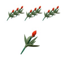 FORES 鬱金香微縮景觀造景材料, 紅色, 10個