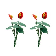 프레스 안수리움 디오라마재료 대 2p, 레드