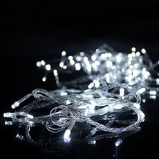 LED燈串 100燈+圓形燈串 50燈+電線插頭, 透明線透明